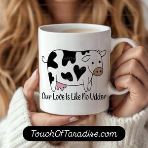 Cow Print Mug - Black and White